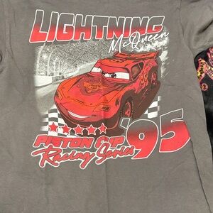 Disney Cars Lightning McQueen Gray and Red Tee